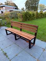 Stalen tuinbank met hardhout – maatwerk mogelijk, Ophalen, Nieuw, Hout