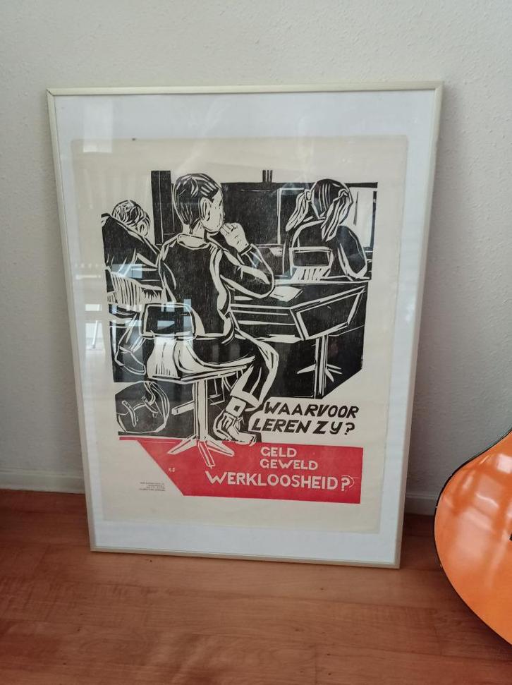 Rudi Seidel - Origineel kunstwerk uit 1978, Antiek en Kunst, Kunst | Litho's en Zeefdrukken, Ophalen of Verzenden