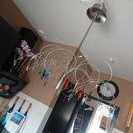 Design Hanglamp met murano gekleurde kristallen, Ophalen of Verzenden, Zo goed als nieuw, Glas