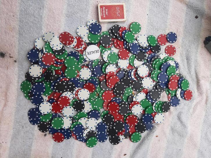 Losse Casino Chips, poker chips, ca. 300 stuks, Hobby en Vrije tijd, Gezelschapsspellen | Kaartspellen, Zo goed als nieuw, Ophalen