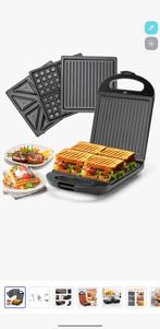 Nieuwe 3 in 1 Wafelijzer (tosti ijzer, grill), Ophalen of Verzenden, Uitneembare platen, Nieuw