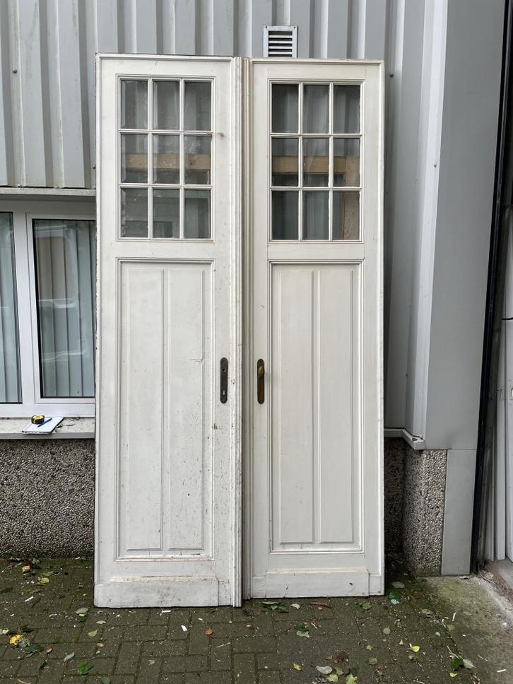 3 identieke sets massieve ensuitedeuren, Doe-het-zelf en Verbouw, Deuren en Horren, Zo goed als nieuw, Binnendeur, 215 cm of meer