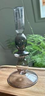 Kandelaar van zwart glas, Ophalen of Verzenden, Glas