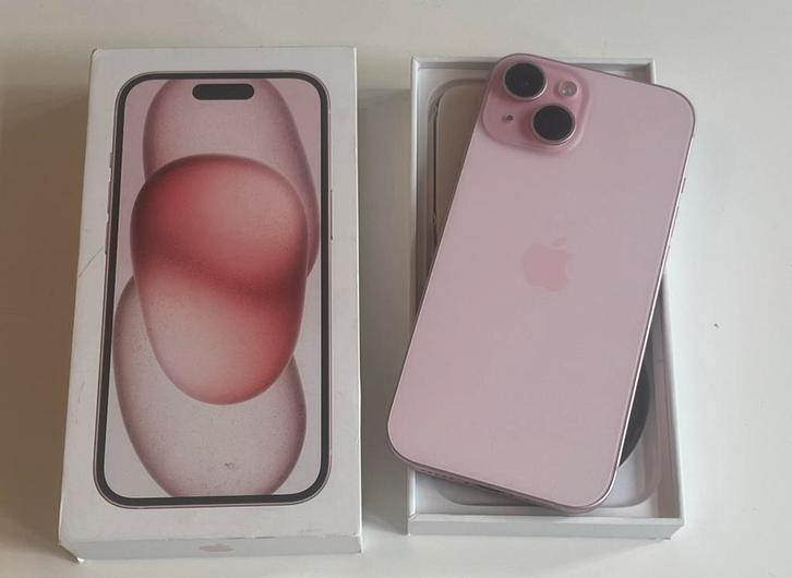 iPhone 15 | 128GB | Roze | Uitstekend!, Telecommunicatie, Mobiele telefoons | Hoesjes en Frontjes | Apple iPhone, Zo goed als nieuw