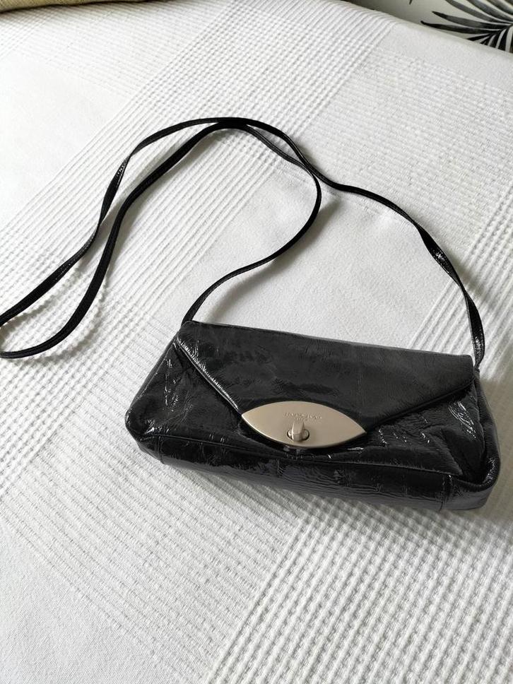 Apart Zwart lakleren Tasje.Renato Angi.Italy., Sieraden, Tassen en Uiterlijk, Tassen | Damestassen, Zo goed als nieuw, Zwart, Ophalen of Verzenden