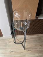 Stijlvolle vloerlamp met glazen kap, Huis en Inrichting, Lampen | Vloerlampen, Ophalen, Zo goed als nieuw, Glas, Minder dan 100 cm