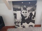canvas afbeelding Audrey Habburn, Huis en Inrichting, Woonaccessoires | Schilderijen, Tekeningen en Foto's, Ophalen, Overige typen