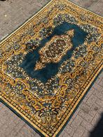 Vintage Scheerwollen Perzisch Tapijt, Blauw, Goud/Geel, Huis en Inrichting, Stoffering | Tapijten en Kleden, Gebruikt, Blauw, 150 tot 200 cm