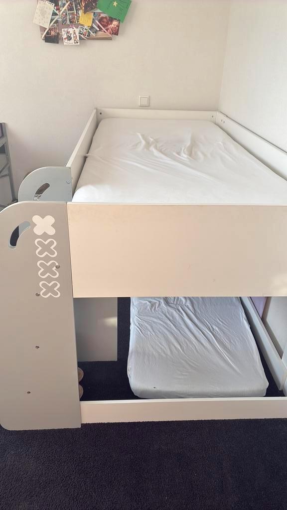 Hoogslaper met trapje, Kinderen en Baby's, Kinderkamer | Bedden, Gebruikt, 180 cm of meer, 85 tot 100 cm, Hoogslaper of Stapelbed