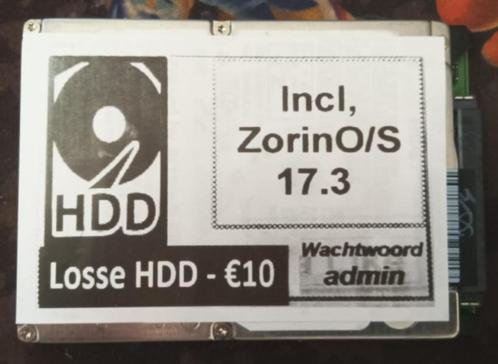 500GB Laptop HDD + Linux Zorin O/S, ('Windows Look A Like'!), Computers en Software, Harde schijven, Refurbished, Laptop, Intern