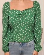 Blouse kleur groen wit,maat m,merk H&M, Maat 38/40 (M), H&M, Ophalen of Verzenden, Zo goed als nieuw