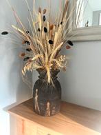 Nepalese pot met droogbloemen, Ophalen, Zo goed als nieuw