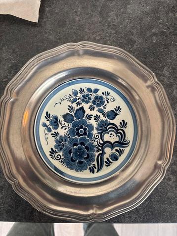 Zilveren Servies met Delfts Blauw beschikbaar voor biedingen
