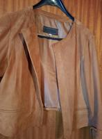 leer  suede kort jasje nieuw maat 44 46, Ophalen of Verzenden, Zo goed als nieuw, Maat 46/48 (XL) of groter, Bruin