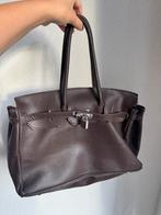 Vintage Y2K donker bruine echt lederen tas met slotje, Vintage, Bruin, Vintage, Vintage