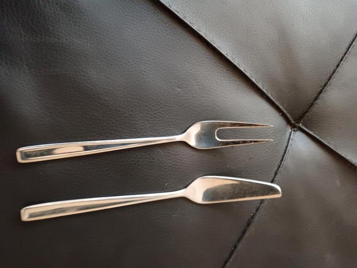 Gero Zilduro Marcanti 740 botermesje en vleeswarenvorkje, Antiek en Kunst, Antiek | Bestek, Ophalen of Verzenden