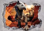 Dinosaurus in grot 3D fotobehang, Dinosaurus behang, Verzenden, Nieuw, Wanddecoratie
