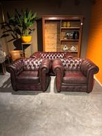 Chesterfield Bank & 2 Clubfauteuils  Gratis Bezorgd, Mobel Art, Gebruikt, 150 tot 200 cm, Tweepersoons