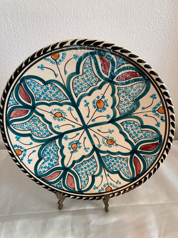 Marokkaans Wandbord - Handwerk - 27,5 cm, Antiek en Kunst, Antiek | Wandborden en Tegels, Ophalen of Verzenden