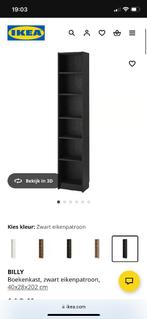 Billy boekenkast zwart, Ophalen, Minder dan 50 cm, Gebruikt, 200 cm of meer