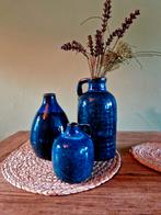 Keramiek vaasjes, Blauw, Ophalen of Verzenden, Minder dan 50 cm, Glas