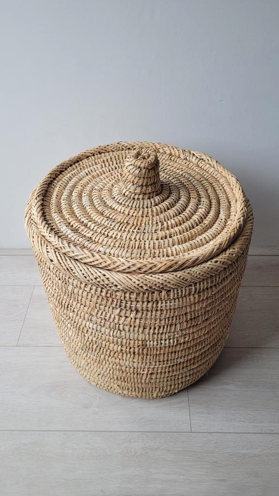 Marokkaanse mand handgemaakt wasmand Marokko Mi-Casa 40x40, Huis en Inrichting, Woonaccessoires | Schalen en Manden, Zo goed als nieuw