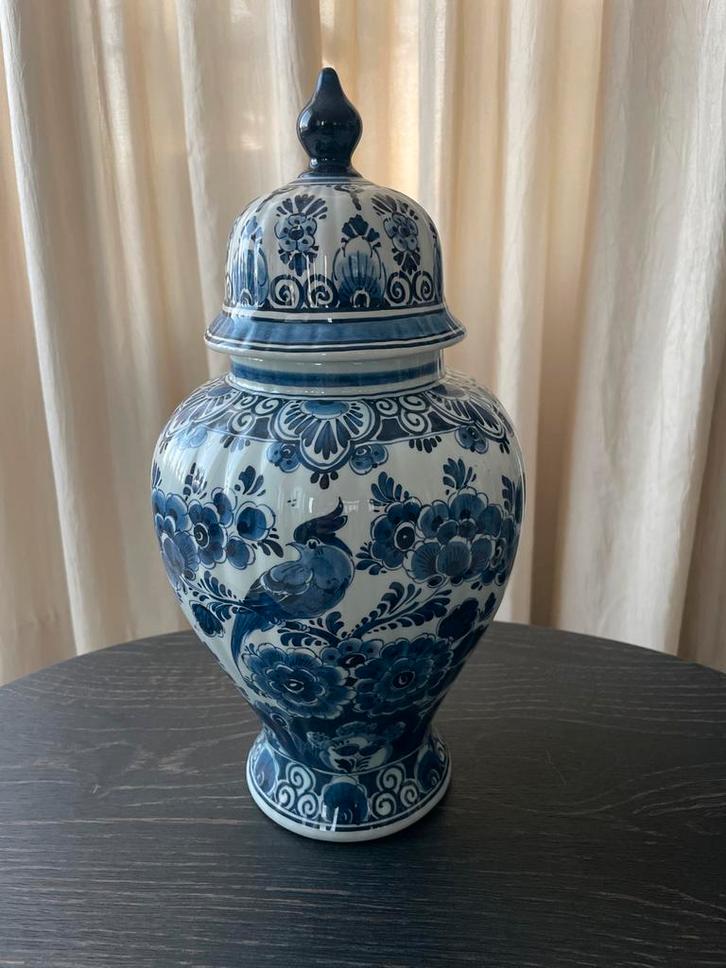 Delfts Blauw Vaas met Deksel, Antiek en Kunst, Antiek | Vazen, Ophalen