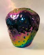 Rainbow aardbeien vaas, keramiek, olie glans, Overige kleuren, Aardewerk of Porselein, Ophalen of Verzenden, Zo goed als nieuw