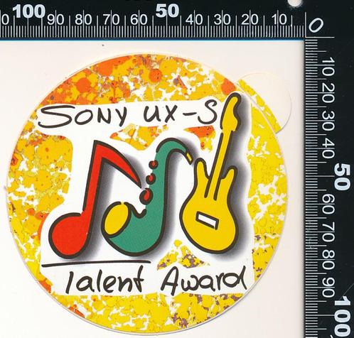 Sticker: Sony - UX-S Talent Award, Verzamelen, Stickers, Zo goed als nieuw, Bedrijf of Vereniging, Ophalen of Verzenden