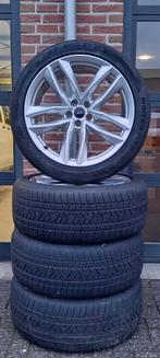 Audi Q7 21'' lichtmetalen 'RS' velgen met winterbanden, Auto-onderdelen, Banden en Velgen, Gebruikt, Velg(en), 285 mm, Personenwagen