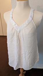 Mouwloos topje - wit - Didi - XL - met lovertjes, Verzenden, Wit, Maat 46/48 (XL) of groter, Didi