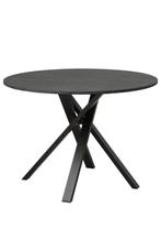 Ronde eettafel 105 cm. met 4 stoelen, Ophalen, Overige materialen, Rond, Zo goed als nieuw