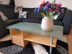 Salontafel met glasplaat, Ophalen, Gebruikt, 100 tot 150 cm, 50 tot 100 cm