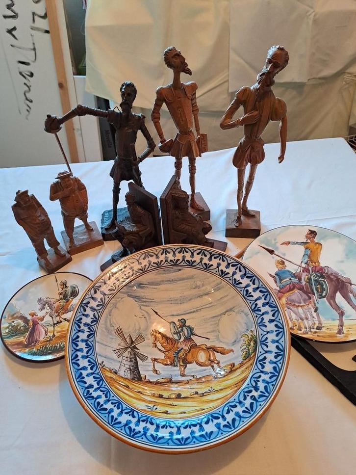 Verzameling Don Quichot beelden, schaak en borden, Antiek en Kunst, Kunst | Overige Kunst, Ophalen of Verzenden