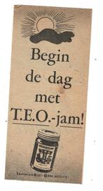 De dag beginnen met TEO Jam ! Taminiau Elst Over Betuwe 1947, Verzenden, Zo goed als nieuw, Overige typen