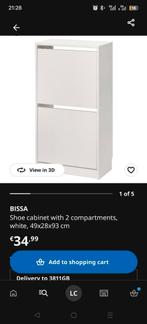 2x Bissa Schoenopberger met 2 vakken, Huis en Inrichting, Kasten | Schoenenkasten, Ophalen of Verzenden, Zo goed als nieuw, Modern