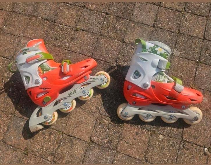 Nijdam Skeelers Verstelbaar Maat 34-37, Sport en Fitness, Skeelers, Gebruikt, Inline skates 4 wielen, Overige merken, Kinderen