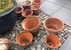 Diverse terracotta bloempotten tuinpotten binnen potten, Tuin en Terras, Bloempotten, 25 tot 40 cm, Terracotta, Tuin, Rond