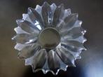 Art Deco Walther & sohne Bloemvormige schaal blank persglas, Antiek en Kunst, Antiek | Glas en Kristal, Ophalen of Verzenden