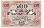 Duitsland 500 miljoen Mark 1923 Noodgeld Apolda, Postzegels en Munten, Bankbiljetten | Europa | Niet-Eurobiljetten, Ophalen of Verzenden