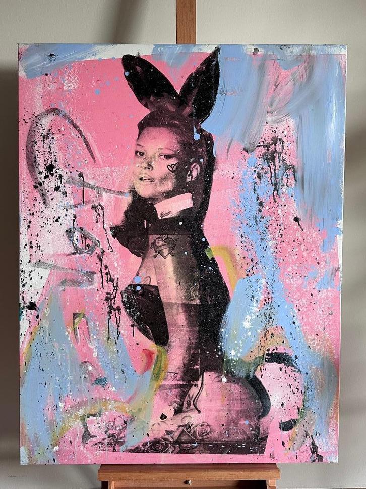 Ronald Chapeau schilderij Kate Moss, Antiek en Kunst, Kunst | Schilderijen | Modern, Ophalen