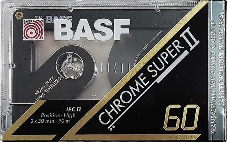 BASF CHROME SUPER II 60 BLANK AUDIO CASSETTE, Cd's en Dvd's, Cassettebandjes, Nieuw in verpakking, Onbespeeld, Overige genres