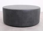 Huislijn poef | Antraciet kunstleer | Nieuw uit verpakking!, Rond, Ophalen of Verzenden, Leer, 100 tot 125 cm