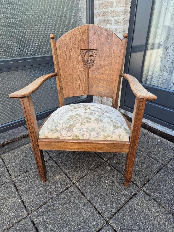 Mooie Eiken Stoel, Antiek en Kunst, Antiek | Meubels | Stoelen en Banken, Ophalen