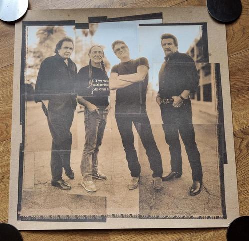 The Highwaymen Johnny Cash prachtige print limited edition, Verzamelen, Muziek, Artiesten en Beroemdheden, Nieuw, Poster, Artwork of Schilderij
