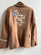 DENNY ROSE blazer camel met borduursels mt 34, Italie, -, Verzenden, Beige