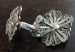 Zilver filigraan steek oorbellen., Sieraden, Tassen en Uiterlijk, Oorbellen, Ophalen of Verzenden, Zo goed als nieuw, Zilver, Zilver