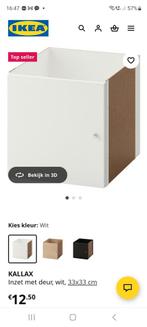 2x Kallax Deur Inzet - Wit, Ophalen, Gebruikt, Minder dan 100 cm, Modern