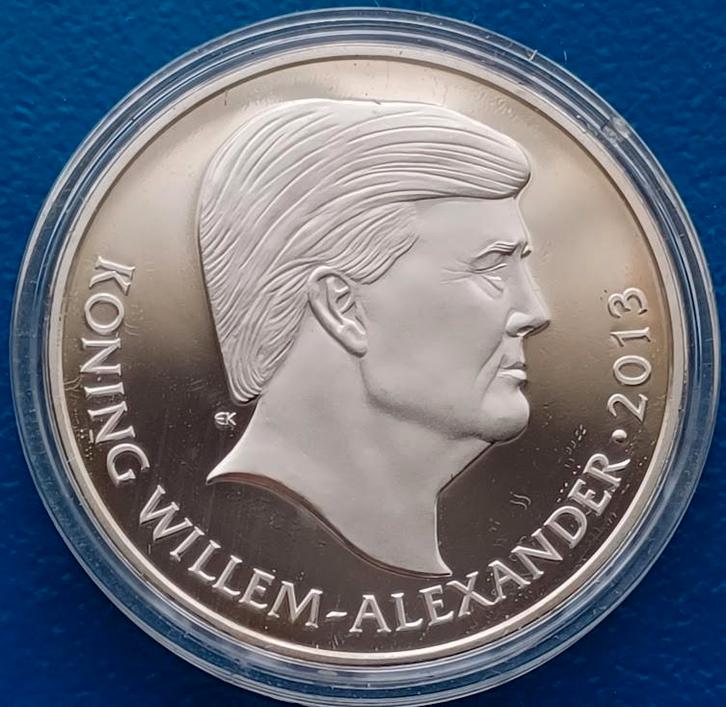 Penning Koning Willem-Alexander 2013, Postzegels en Munten, Penningen en Medailles, Overige materialen, Nederland, Ophalen of Verzenden