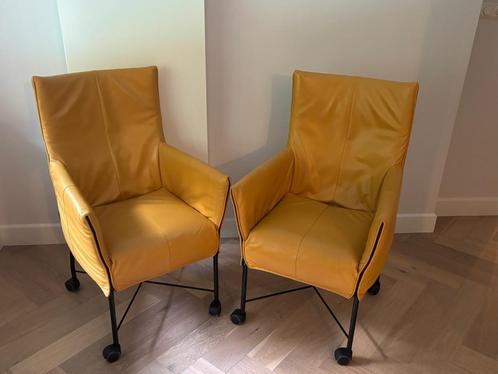 Montis chaplin leren eetkamerstoel 6 stuks, Huis en Inrichting, Stoelen, Zo goed als nieuw, Vijf, Zes of meer stoelen, Leer, Overige kleuren